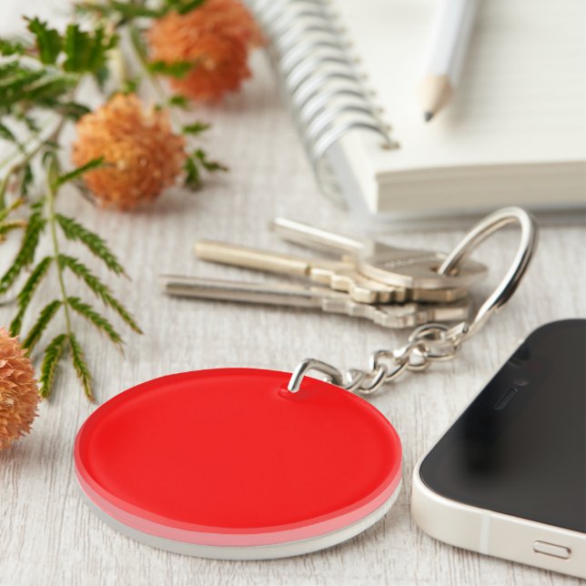 Red Circle Acrylic Keychain (Front Right)