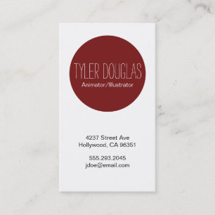 Red Circle Business Card