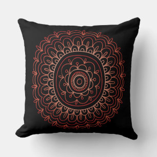 RED CIRCLE DESIGN Retro Throw Pillow
