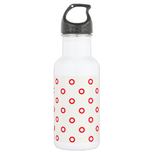 Red Circle Dot Retro Design 532 Ml Water Bottle