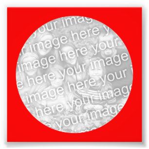 Red Circle Frame Photo Print