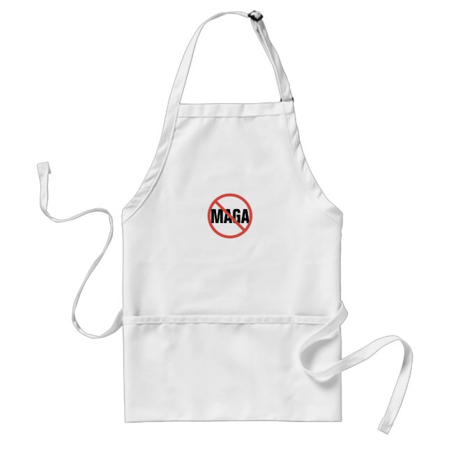 Red Circle No Sign Anti-MAGA Political Opinion Standard Apron (Front)