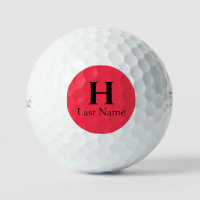 Red Circle Personalised Golf Ball (3) HAMbWG