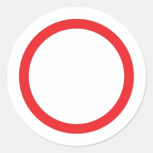 red circle ring classic round sticker