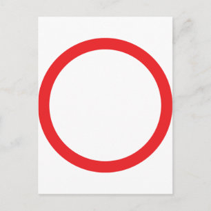 red circle ring postcard