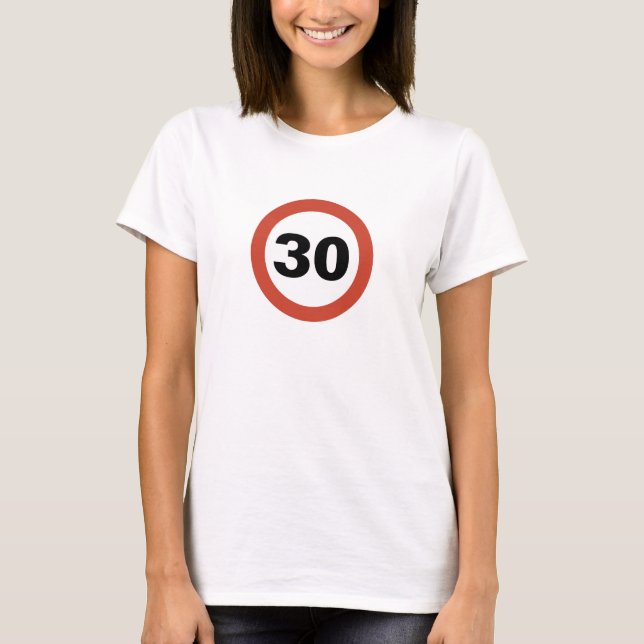 Red Circle Sign with any Number T-Shirt (Front)
