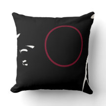 Red Circle Throw Pillow