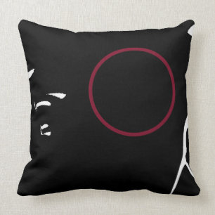 Red Circle Throw Pillow