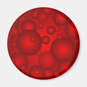 Red circler on a red backgroiund magnet