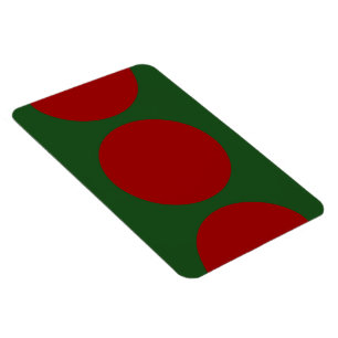 Red Circles on Green Magnet