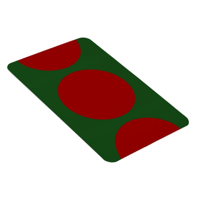 Red Circles on Green Magnet (Right Side)