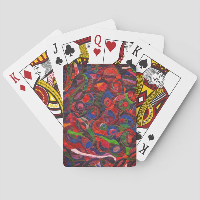 Red circles playing cards (Back)