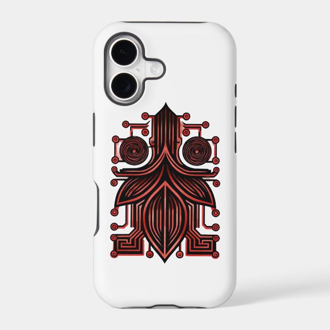 Red Circuit Blossom (Back)