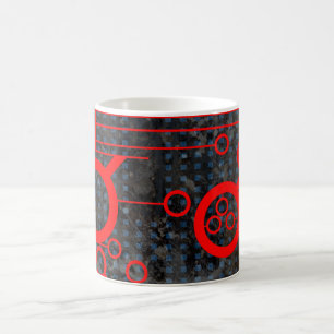 Red Circuit Coffee Mug