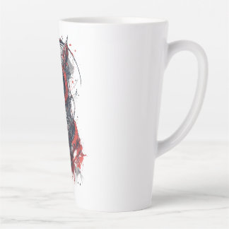 Red circuit dream latte mug