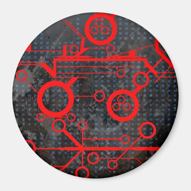 Red Circuit Magnet (Front)