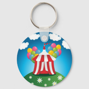 Red Circus Tent Keychain
