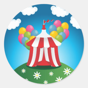 Red Circus Tent Stickers