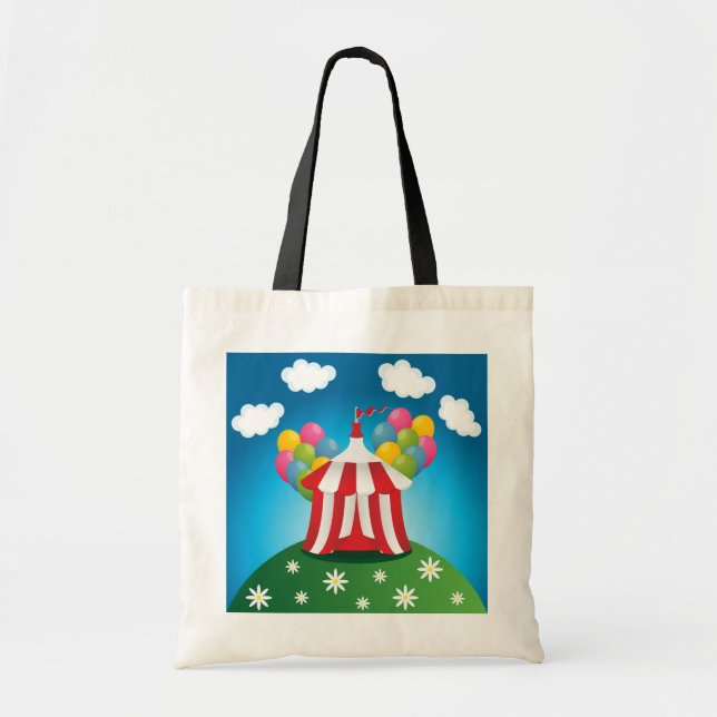 Red Circus Tent Tote Bag (Front)