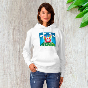 Red Circus Tent Womens Hoodie