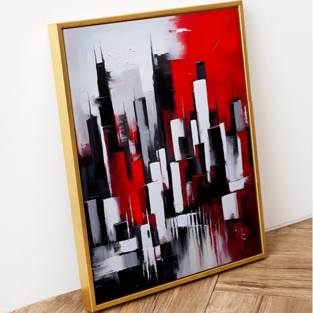 Red City Framed Art Poster (This is Red City art piece, and it's beautifully framed in gold.)