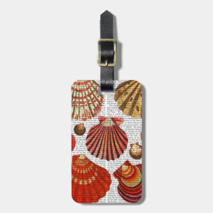 Red Clam Shells Luggage Tag