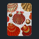 Red Clam Shells Magnet<br><div class="desc">Coastal & Tropical</div>