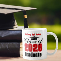 Red Class of 2026 Graduation Keepsake