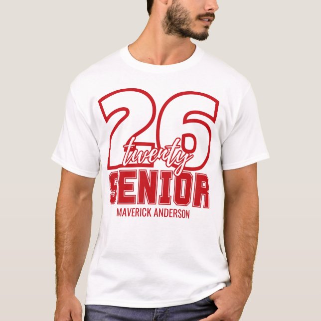 Red Class of 2026 Graduation T-Shirt (Front)