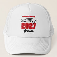Red Class of 2027 Senior Custom High School