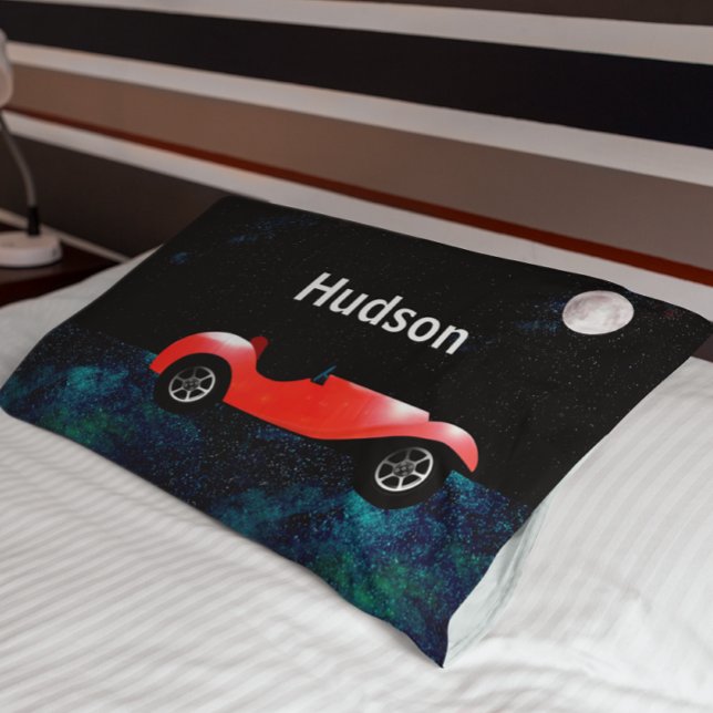 Red Classic Car Boys Room Decor Pillowcase (Creator Uploaded)