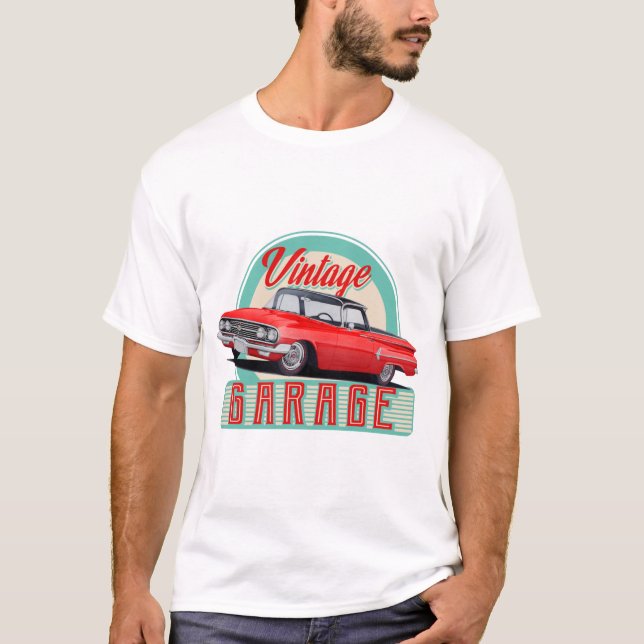 Red Classic Car of the 1960's T-Shirt (Front)