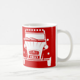 Red Classic Citroen 2CV Deux Chevaux Dolly Mug