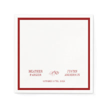 Red Classic Simple Minimalist Wedding