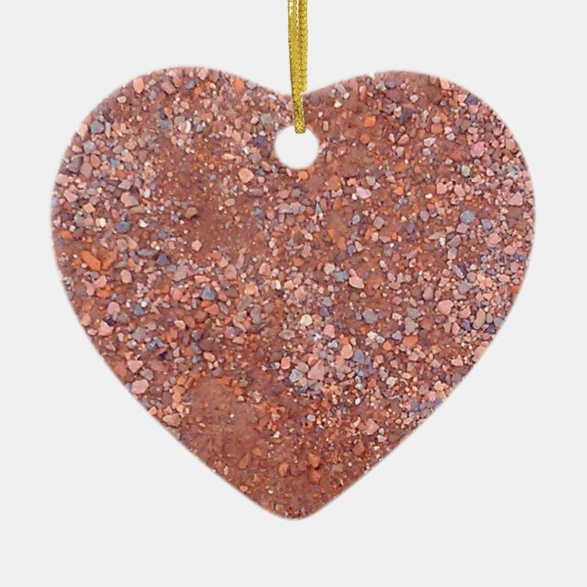 Red Clay Court, Gravel, Shale Stone Brick, Tennis Ceramic Tree Decoration (Front)