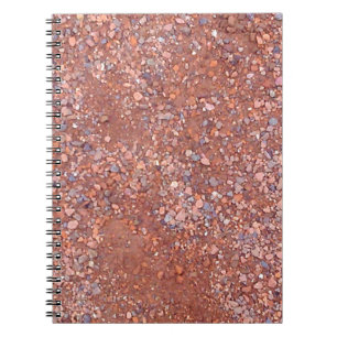 Red Clay Court, Gravel, Shale Stone Brick, Tennis Notebook