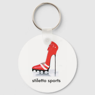 red cleat stiletto, stiletto sports key ring