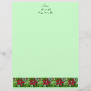 Red Clematis Letterhead Design
