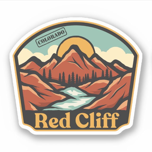Red Cliff, Colorado Sticker (Front)
