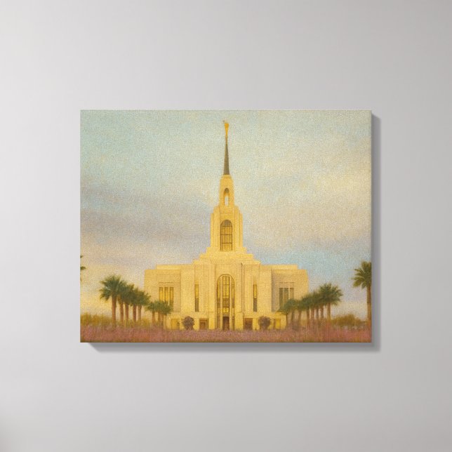 Red Cliffs Utah Temple Painting™ LDS Art Canvas (Front)