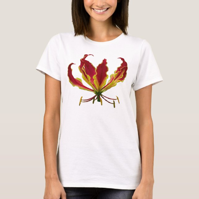 Red climbing Fire lily T-Shirt (Front)