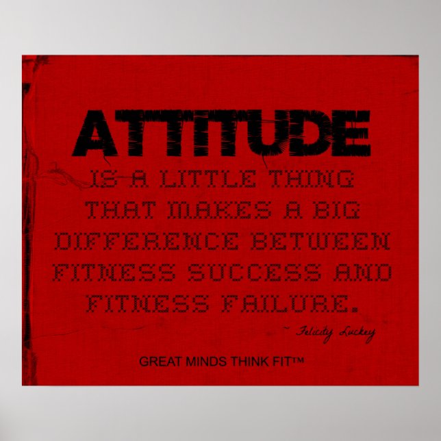 Red Cloth Black Thread Fitness Attitude Poster (Front)