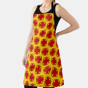 Red Clover Ribbon by Kenneth Yoncich Apron
