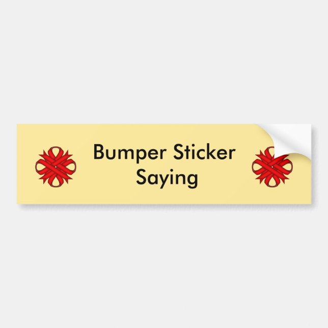 Red Clover Ribbon by Kenneth Yoncich Bumper Sticker (Front)