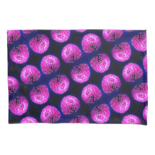 Red Clover Wildflower Abstract Pattern Pillowcase