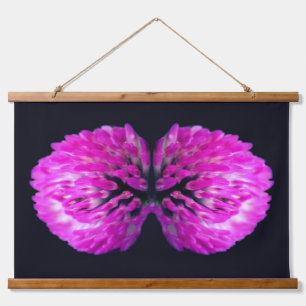 Red Clover Wildflower Twins Hanging Tapestry
