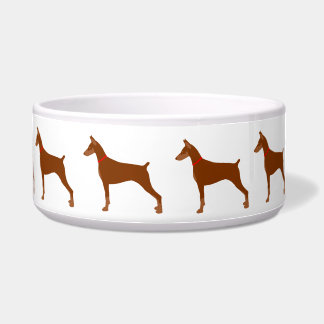 Red Coated Doberman Bowl