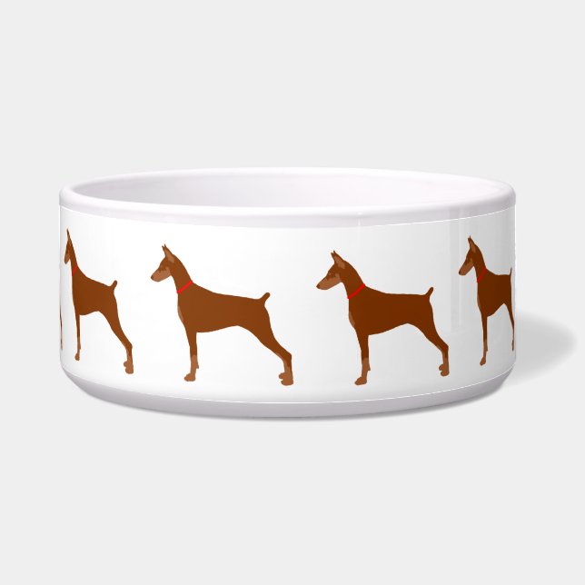 Red Coated Doberman Bowl (Front)