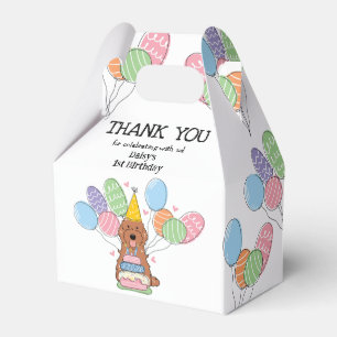 Red Cockapoo Cavapoo Birthday Thank You Favour Box