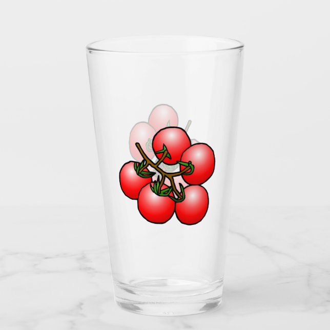Red Cocktail Tomatoes Glass (Front)